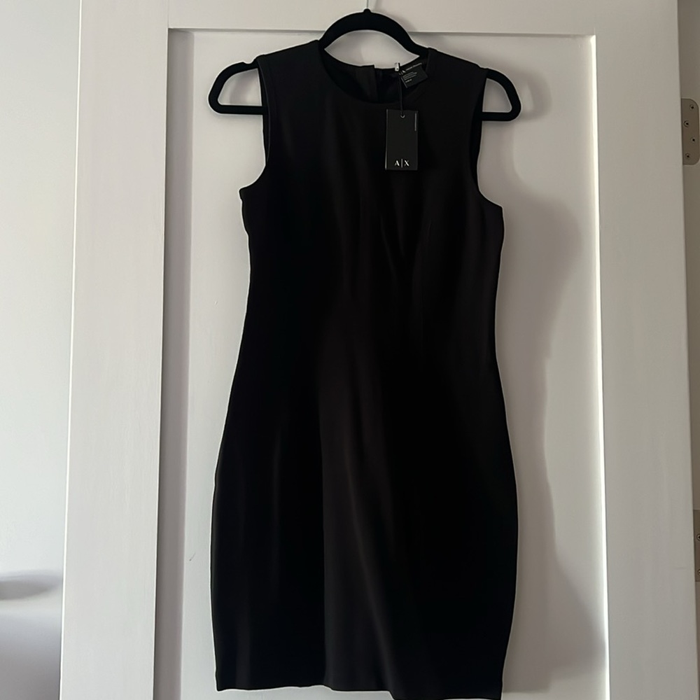 Armani Exchange M stretchy body con dress NWT